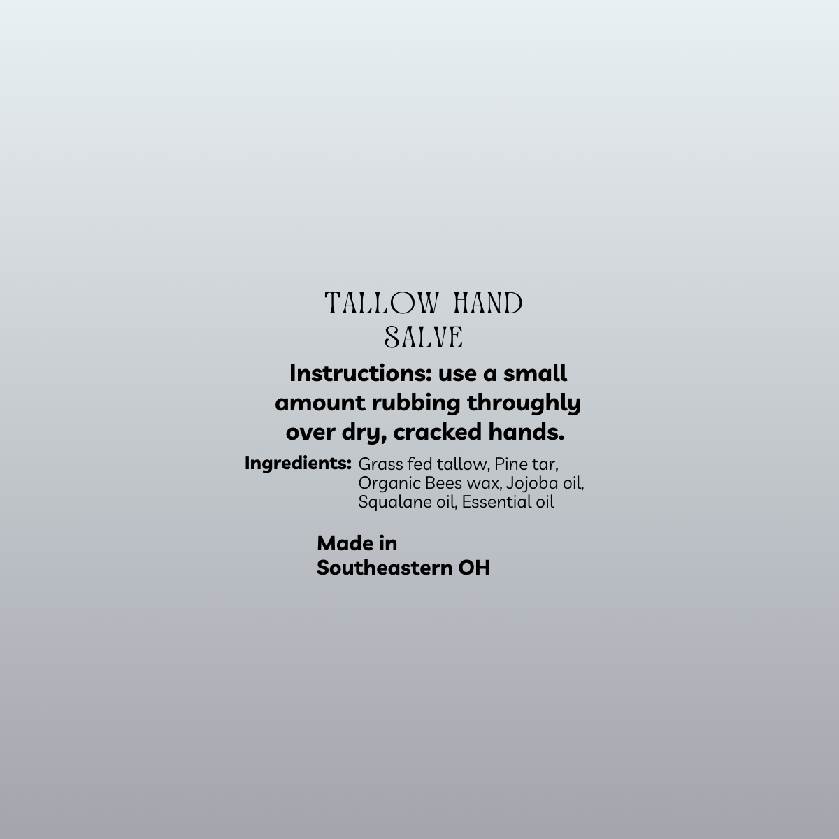 Tallow Hand Salve